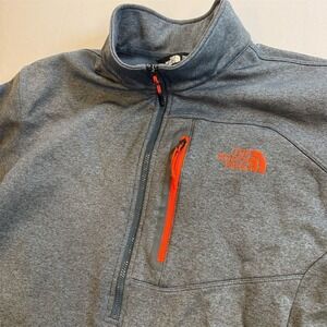 The North Face‎ Men's Gray 1/4 Zip Fleece Pullover Jacket Size M